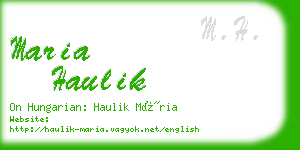 maria haulik business card